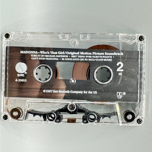 Madonna “Who’s That Girl” Soundtrack Cassette Tape – 1987 – Sire/Warner Bros - Picture 4 of 11